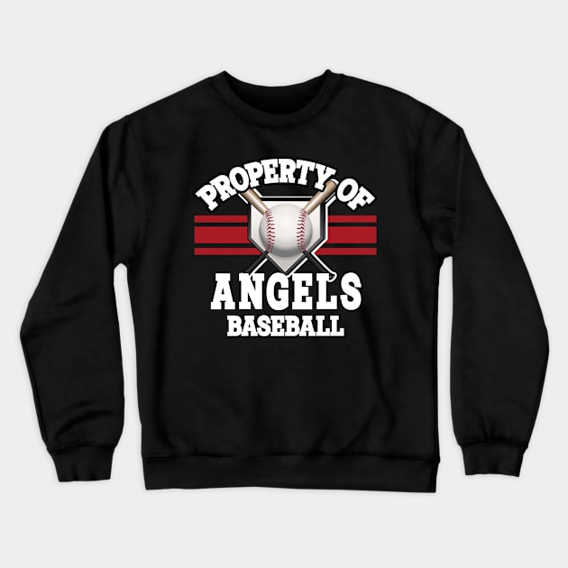 Proud Name Angels Graphic Property Vintage Baseball Crewneck Sweatshirt by WholesomeFood